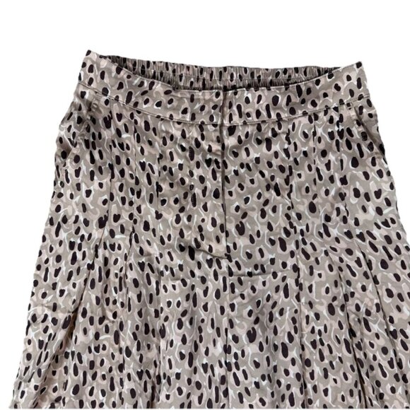 Anthropologie Leopard Culottes Pants Size Small Wide Leg Pleated Isobel Crop - Picture 4 of 8